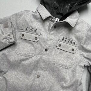 New Volcom Neolithic Insulated Jacket Grey Size 12Y Youth‎ 10K Waterproof Hooded